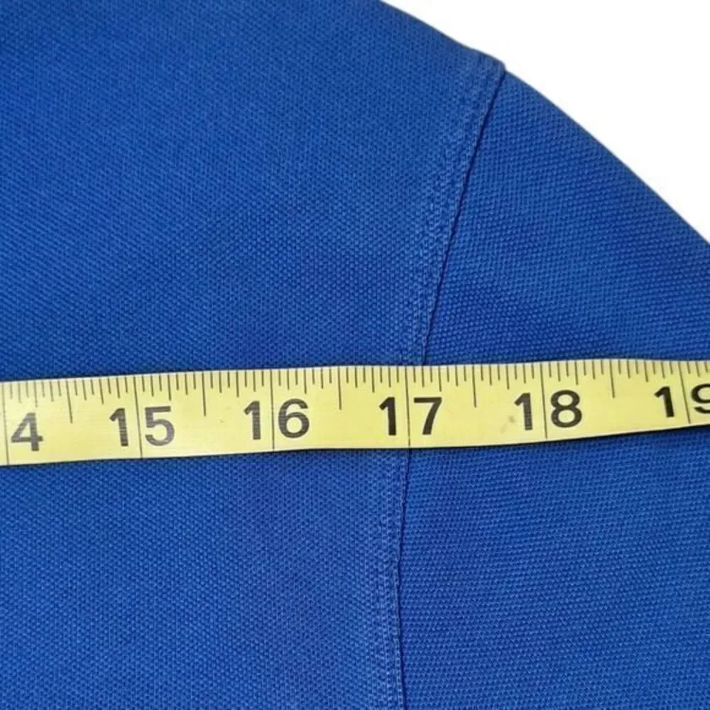 Banana Republic Polo Short Sleeve For Men Classic Cut Size L Royal Blue Embroide